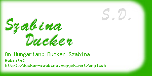 szabina ducker business card